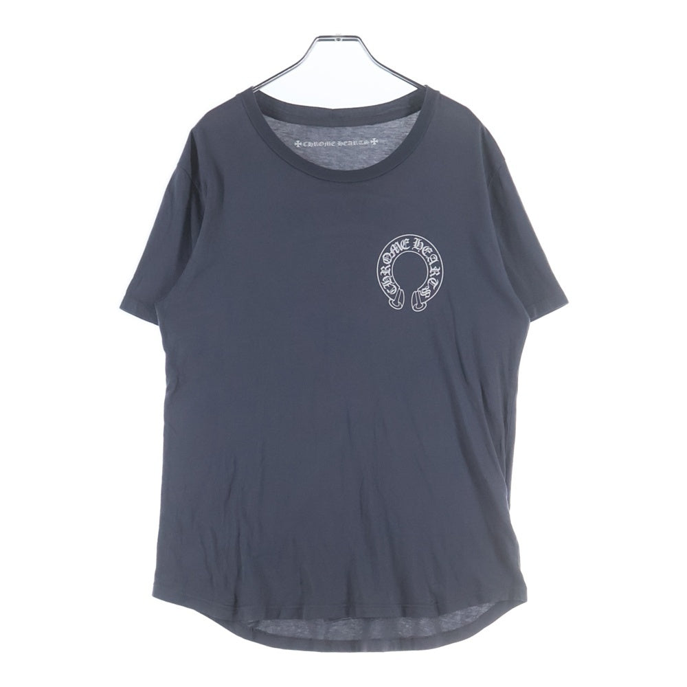 CHROME HEARTS(クロムハーツ) フロント ホースシュープリント クルーネック半袖カットソーTシャツ グレー