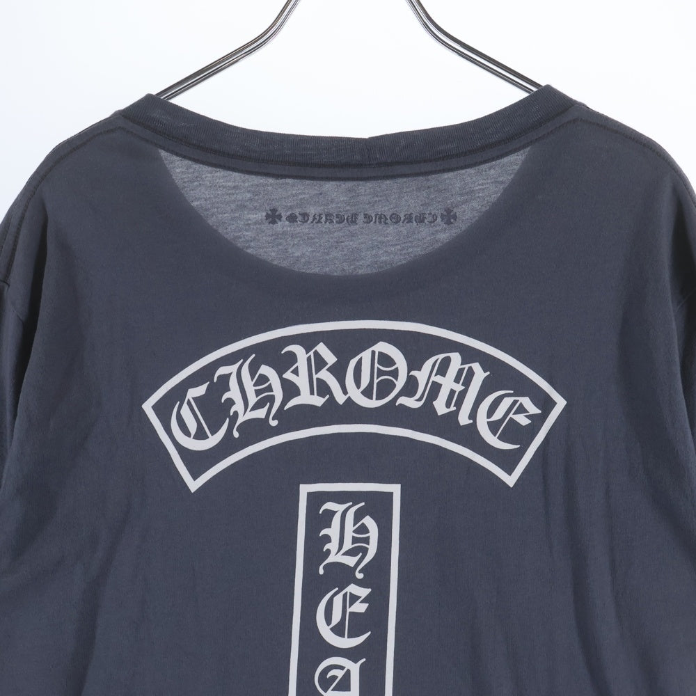 CHROME HEARTS(クロムハーツ) フロント ホースシュープリント クルーネック半袖カットソーTシャツ グレー