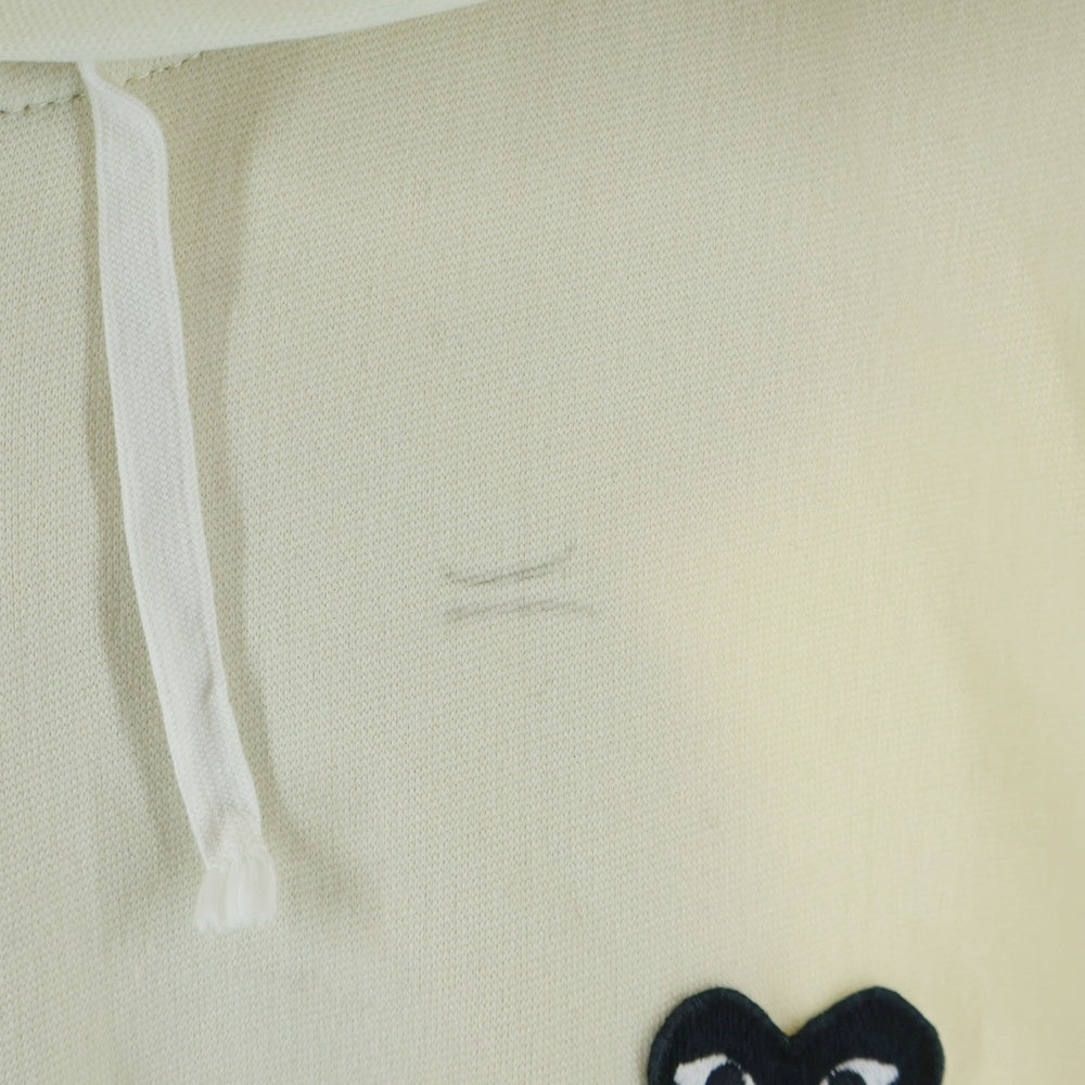 PLAY COMME des GARCONS(プレイコムデギャルソン) バックプリント ジップアップ スウェットプルオーバーパーカー ホワイト