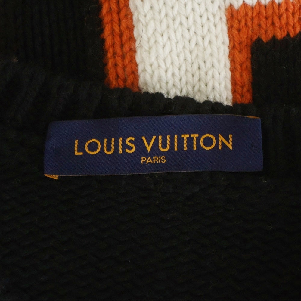 LOUIS VUITTON(ルイヴィトン) 22SS インタルシアフットボールショートスリーブニット ブラック RM221 JYB HMN66W