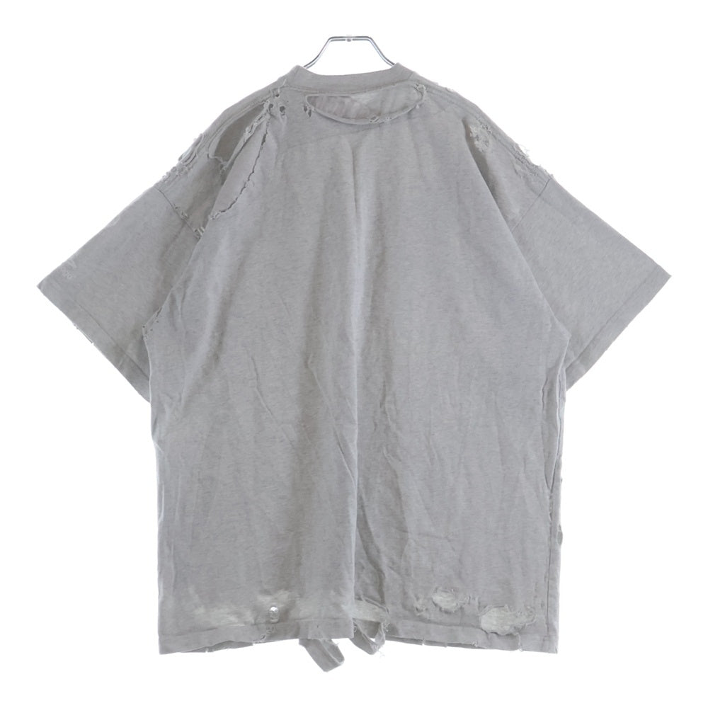 BALENCIAGA(バレンシアガ) デストロイリペア加工Tシャツ カットソー グレー 704056 TMVA5