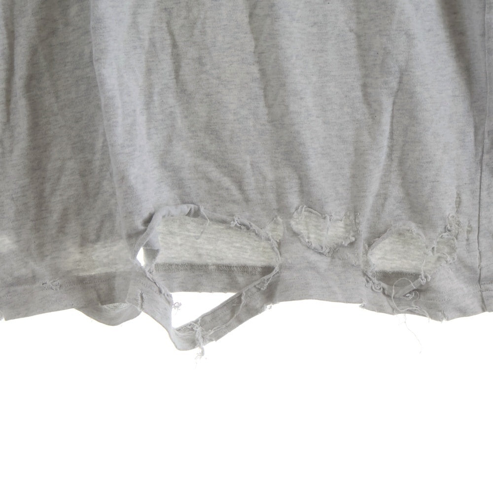 BALENCIAGA(バレンシアガ) デストロイリペア加工Tシャツ カットソー グレー 704056 TMVA5