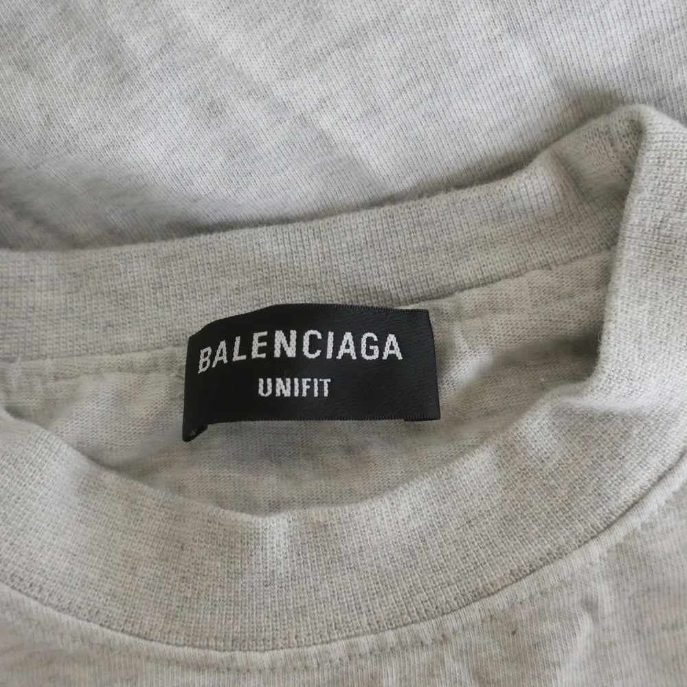 BALENCIAGA(バレンシアガ) デストロイリペア加工Tシャツ カットソー グレー 704056 TMVA5