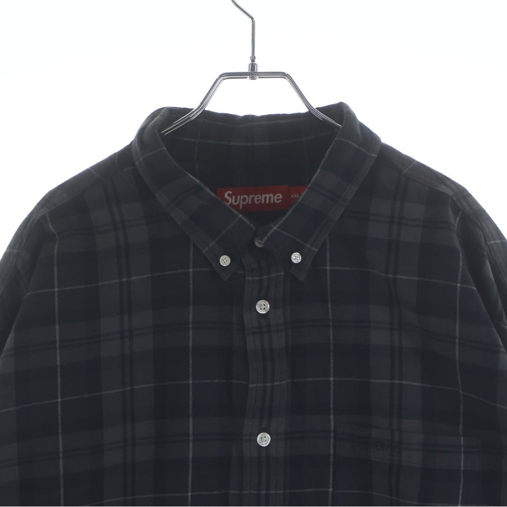 SUPREME(シュプリーム) 24AW Plaid Flannel Shirt チェックフランネルシャツ ブラック