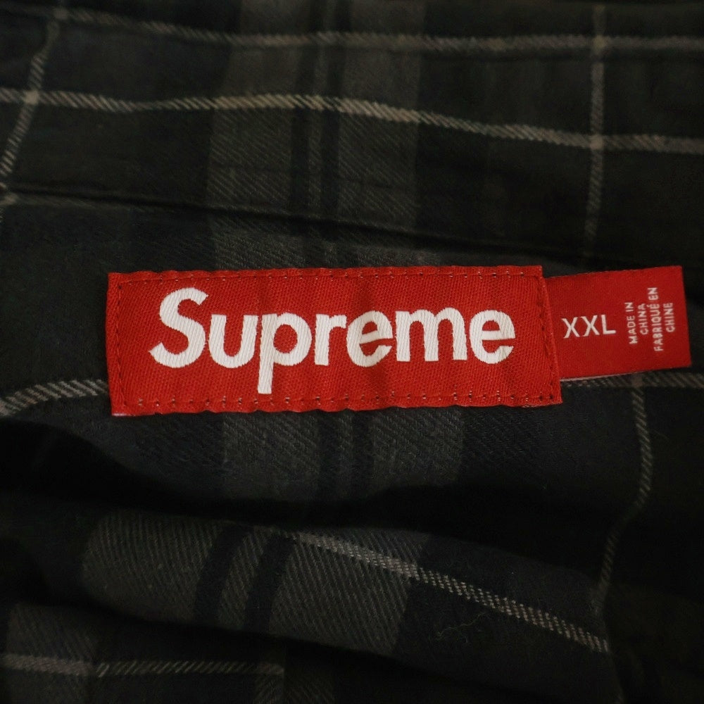 SUPREME(シュプリーム) 24AW Plaid Flannel Shirt チェックフランネルシャツ ブラック