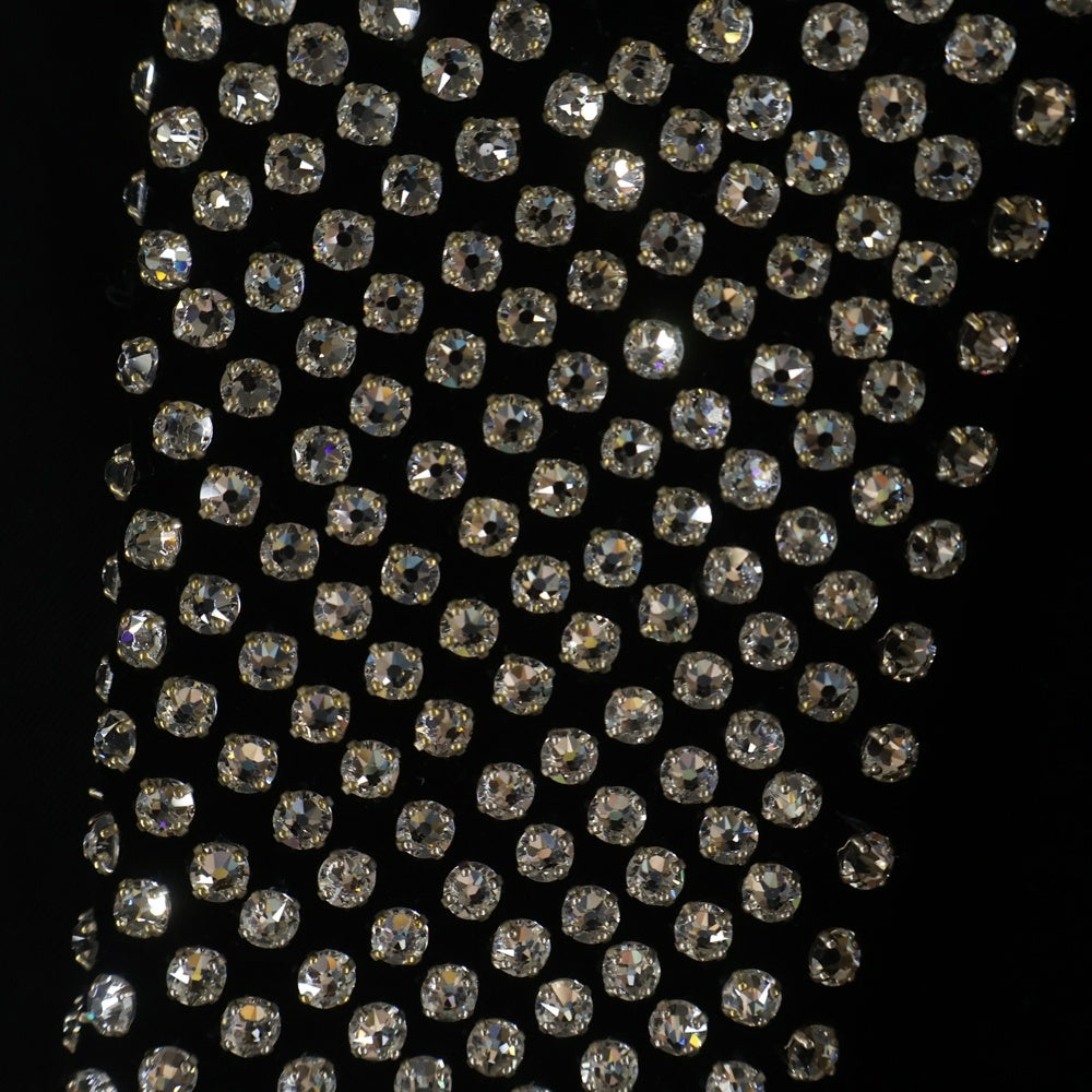 SAINT LAURENT PARIS(サンローランパリ) スワロフスキー スタッヅ スモーキングジャケット ブラック 485606 Y525R