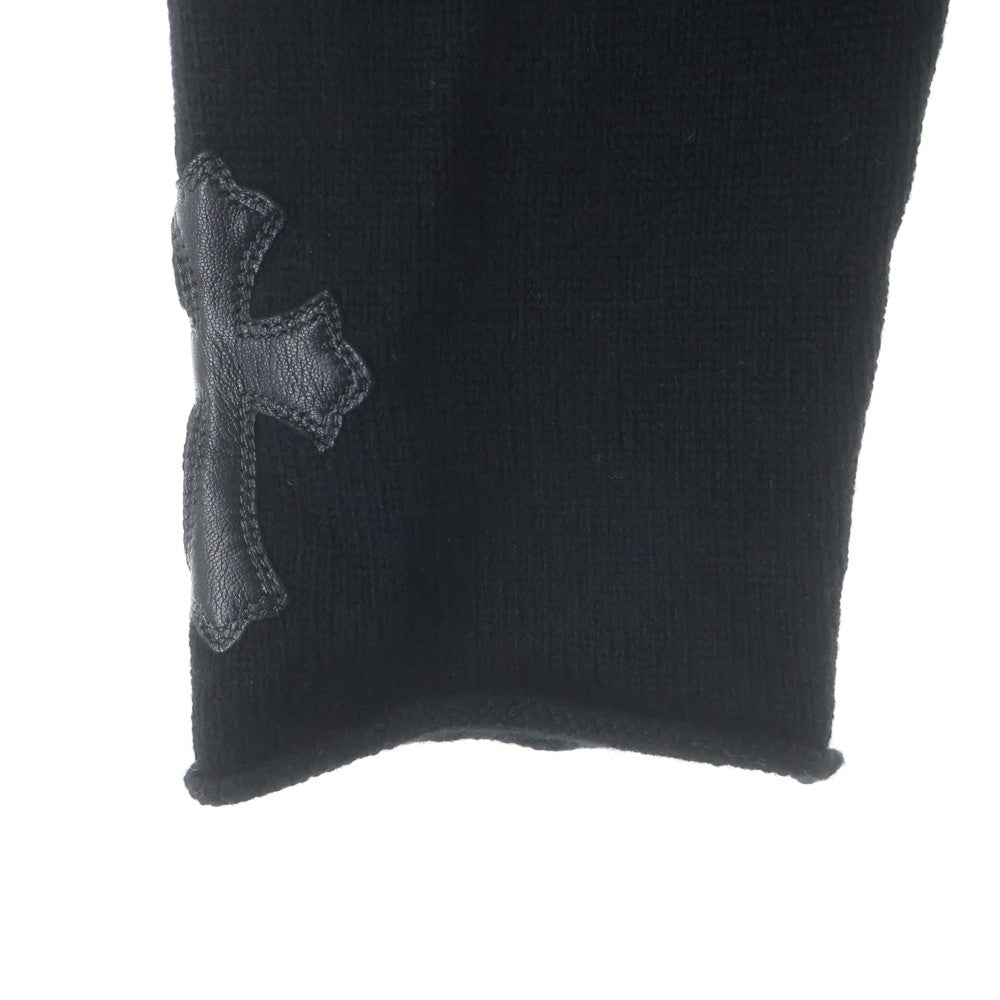 CHROME HEARTS(クロムハーツ) クロスパッチ付き カシミヤジップパーカー ブラック