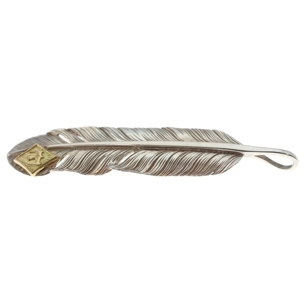 鷲見太郎(ワシミタロウ) M feather 01 M K18 eagle metal フライトフェザー イーグルメタル ペンダントトップ シルバー