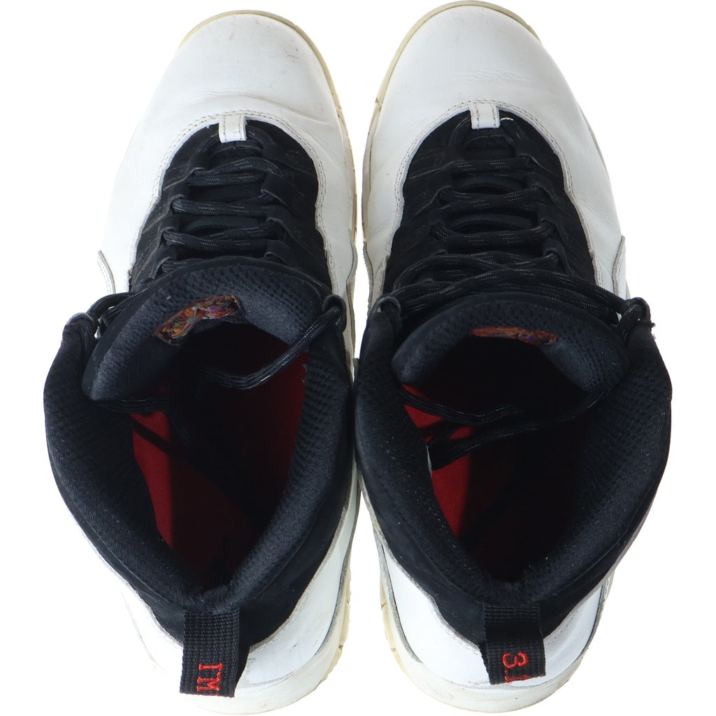 NIKE(ナイキ) AIR JORDAN 10 RETRO I M BACK SUMMIT WHITE-BLACK-UNIV RED エアジョーダン10 レザーハイカットスニーカー ホワイト/ブラック US12.5/30.5cm 310805-104