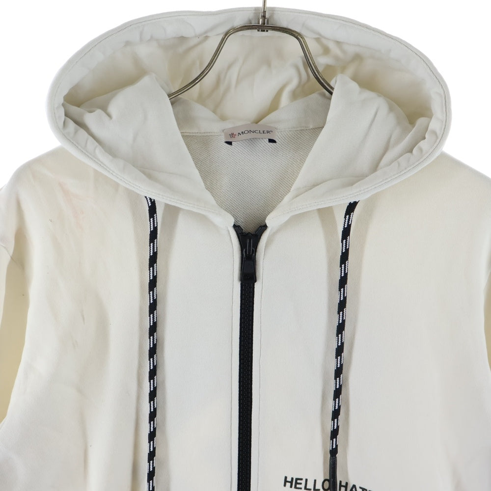 MONCLER(モンクレール) ×FELIX HELLOHATERS MAGLIA CARDIGAN ハローヘイターズ ジップアップフーデットパーカー ホワイト F20918G75310