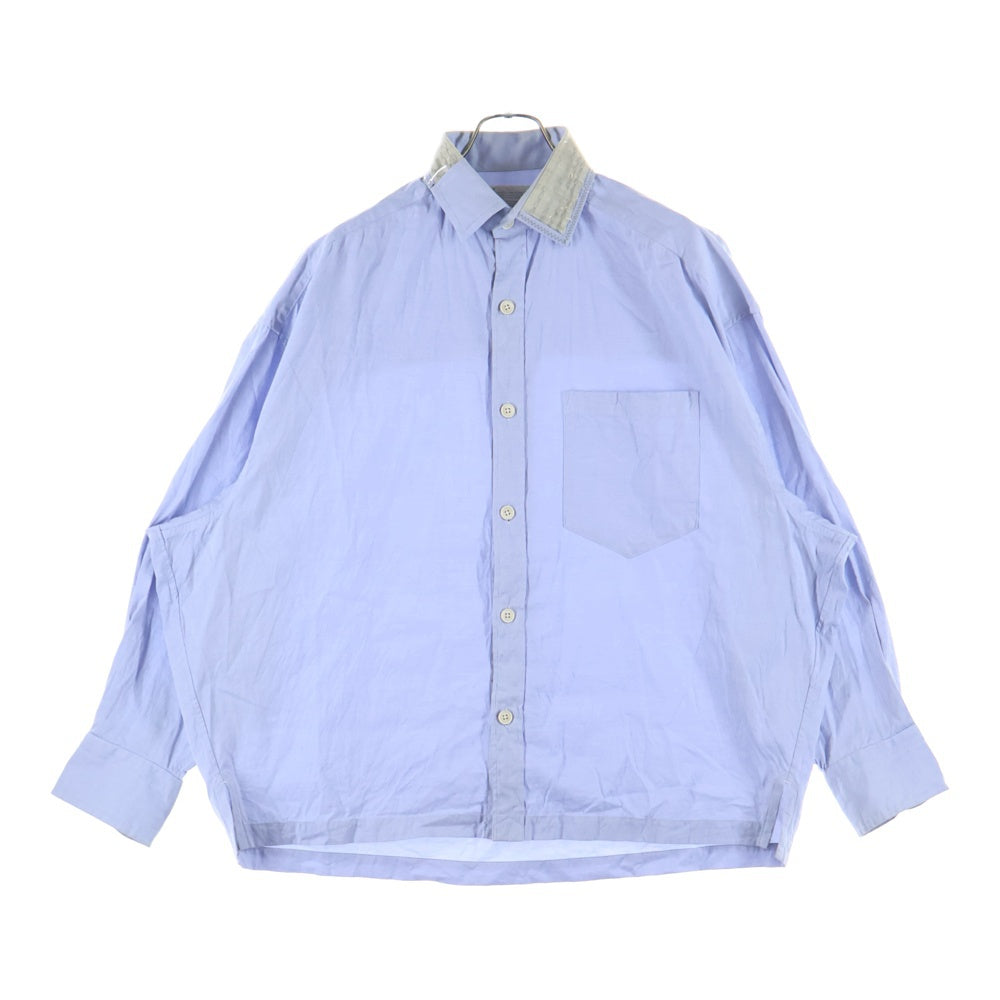 kolor(カラー) REGULAR COLLAR OXFORD SHIRT レギュラーカラー オックスフォード 長袖シャツ ロングスリーブ ライトブルー 22SCM-B07114