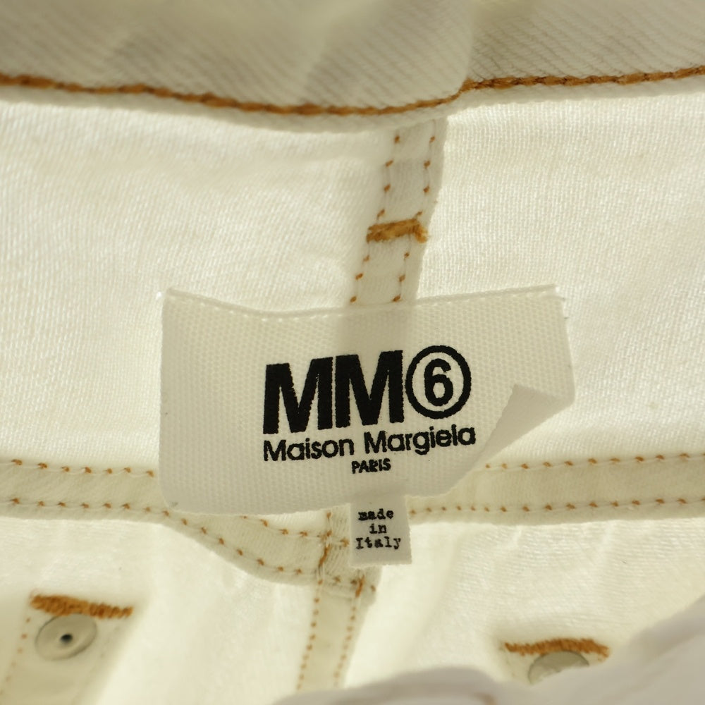 MM6 Maison Margiela(エムエムシックスメゾンマルジェラ) 17SS WIDE DENIM ワイドレッグ ブリーチデニムパンツ S52LA0045 ホワイト