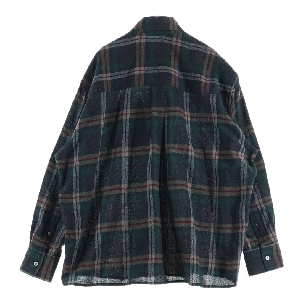 OUR LEGACY(アワーレガシー) BORROWED BD SHIRT ウールチェックシャツ 長袖シャツ ブラック/グリーン/レッド M4222BBG