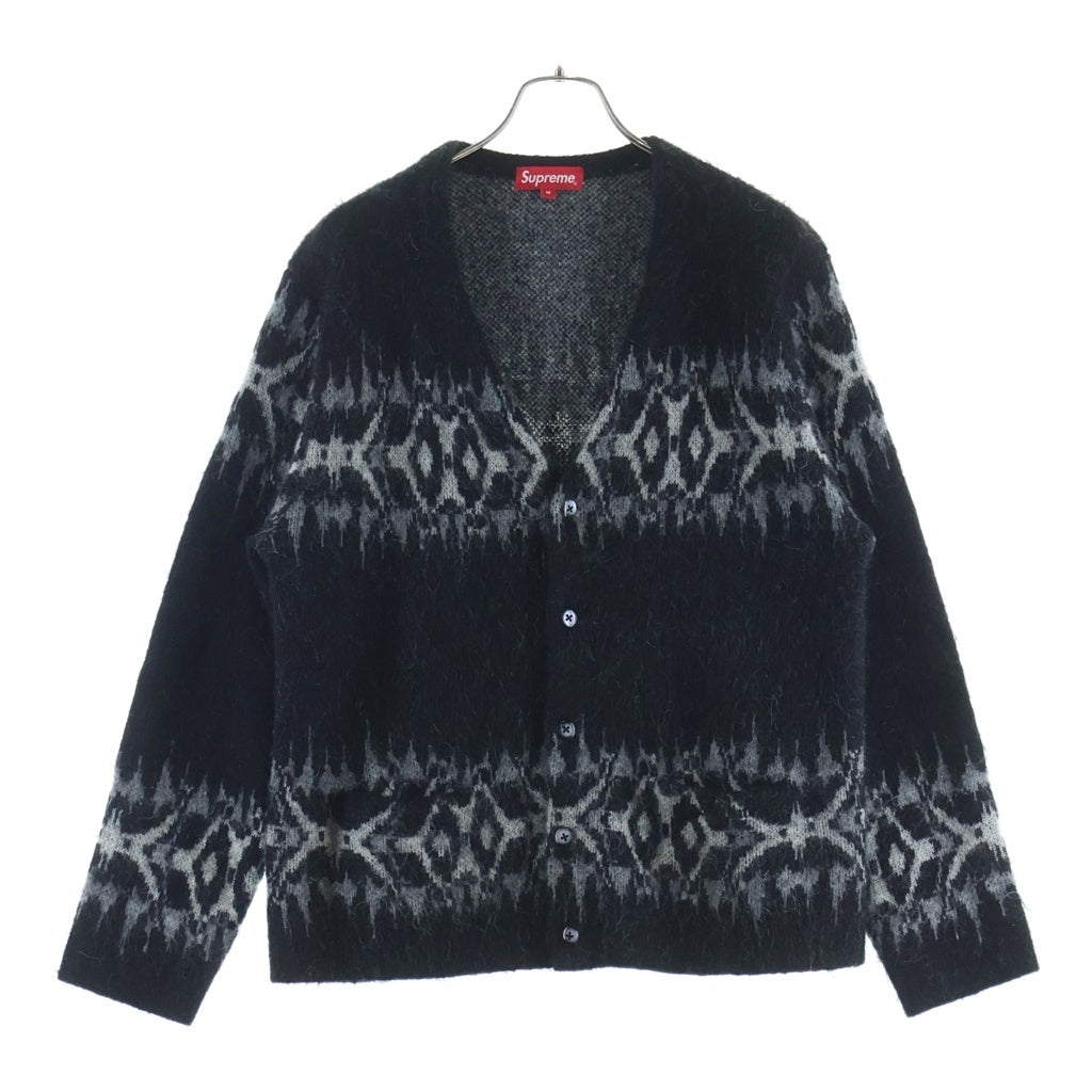 SUPREME シュプリーム 22AW Abstract Stripe Cardigan アブストラクト ストライプ モヘアカーディガン ブラック SUPREME(シュプリーム) 22AW Abstract Stripe Cardigan アブストラクト