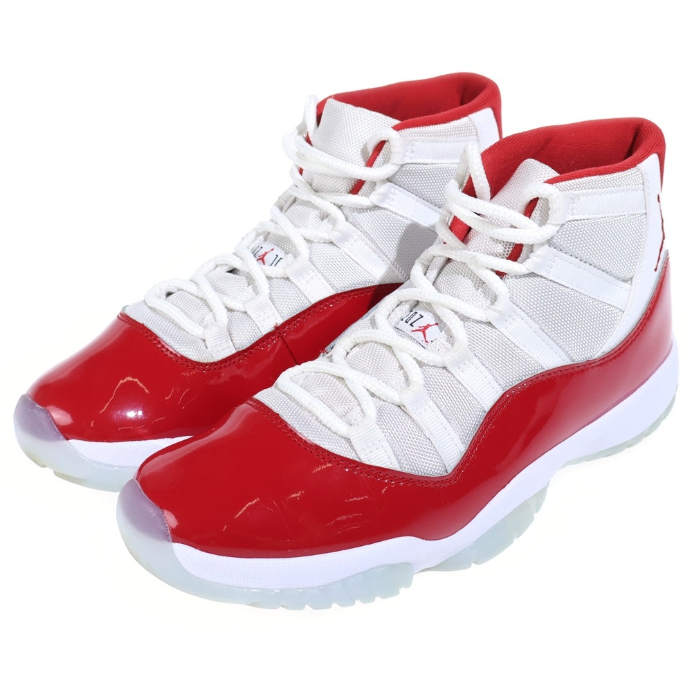NIKE(ナイキ) AIR JORDAN 11 RETRO VARSITYREエアジョーダン11 レトロ エナメル ハイカットスニーカー ホワイト/レッド US9.5/27.5cm CT8012-116