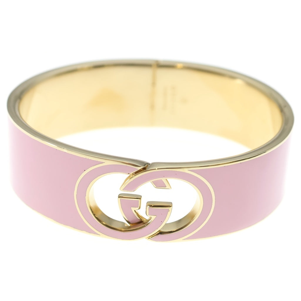 GUCCI(グッチ) インターロッキングG エナメルブレスレット バングル ピンク レディース