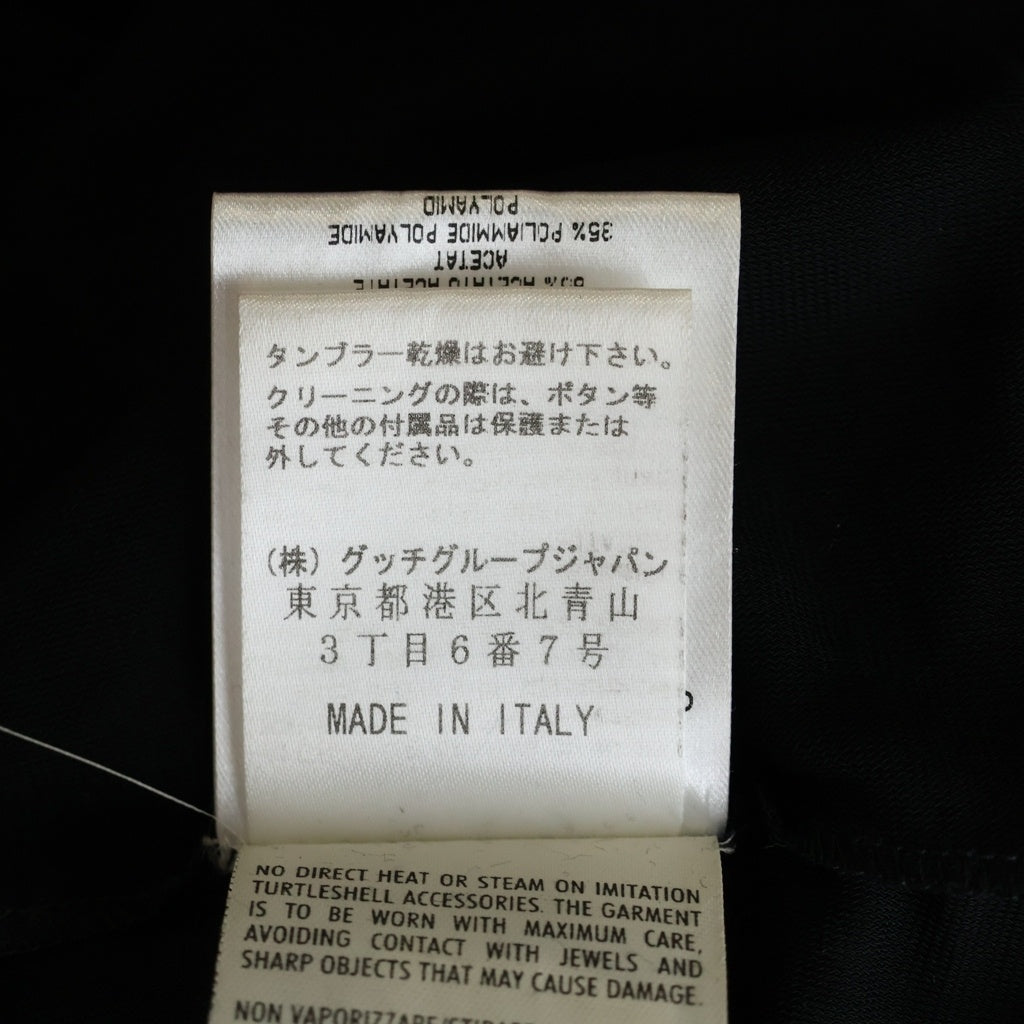 GUCCI(グッチ) レーヨン バックルプリーツミニスカート レディース ブラック 214366 X8508