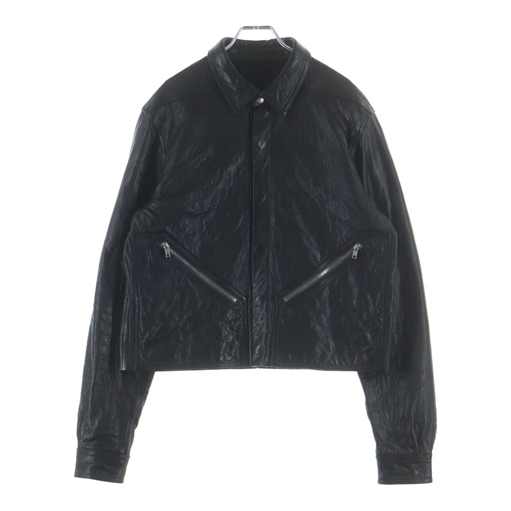 Rick Owens(リックオウエンス) 26SS TOUR ALICE SHIRT ツアーアリスシャツ レザージャケット ブラック RU01F2742-LBE
