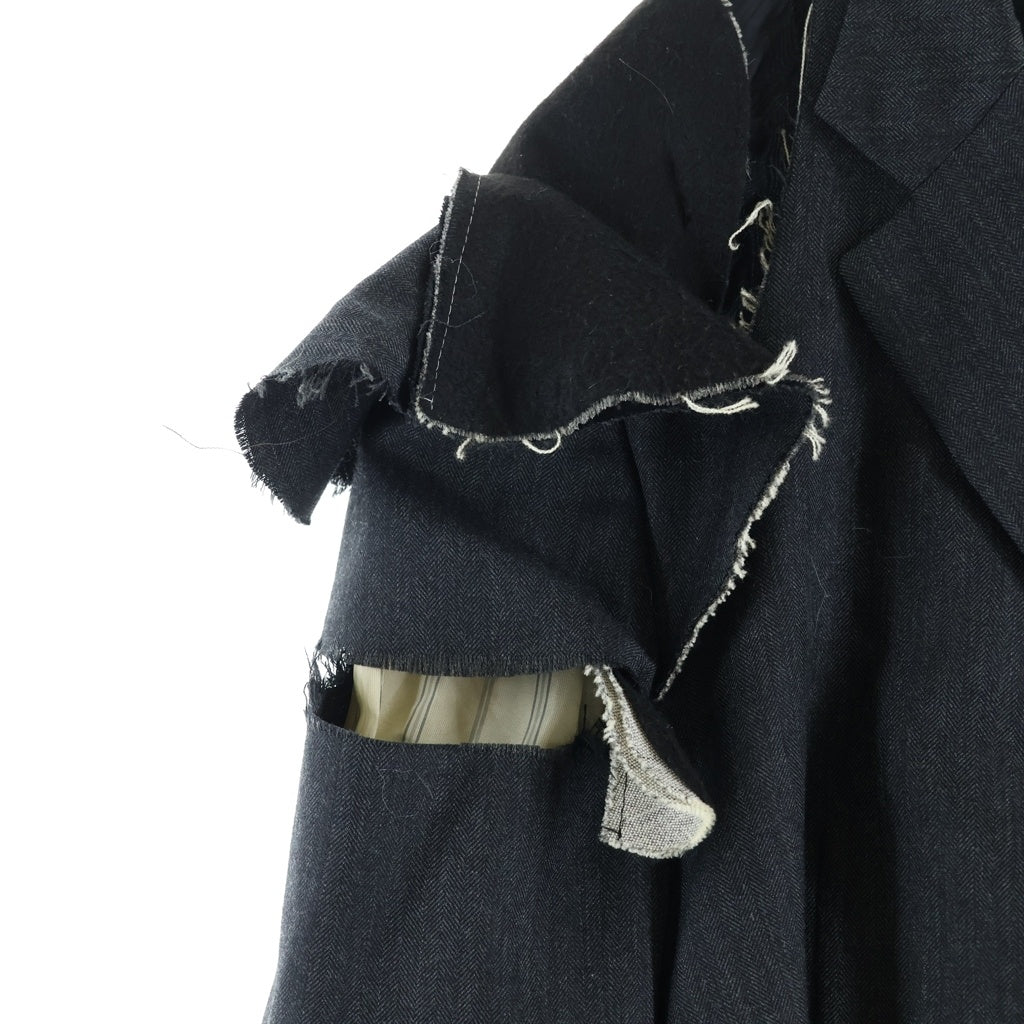 Maison Margiela(メゾンマルジェラ) 21AW 再構築 シングルテーラードジャケット ブラック S29BN0380 S53234