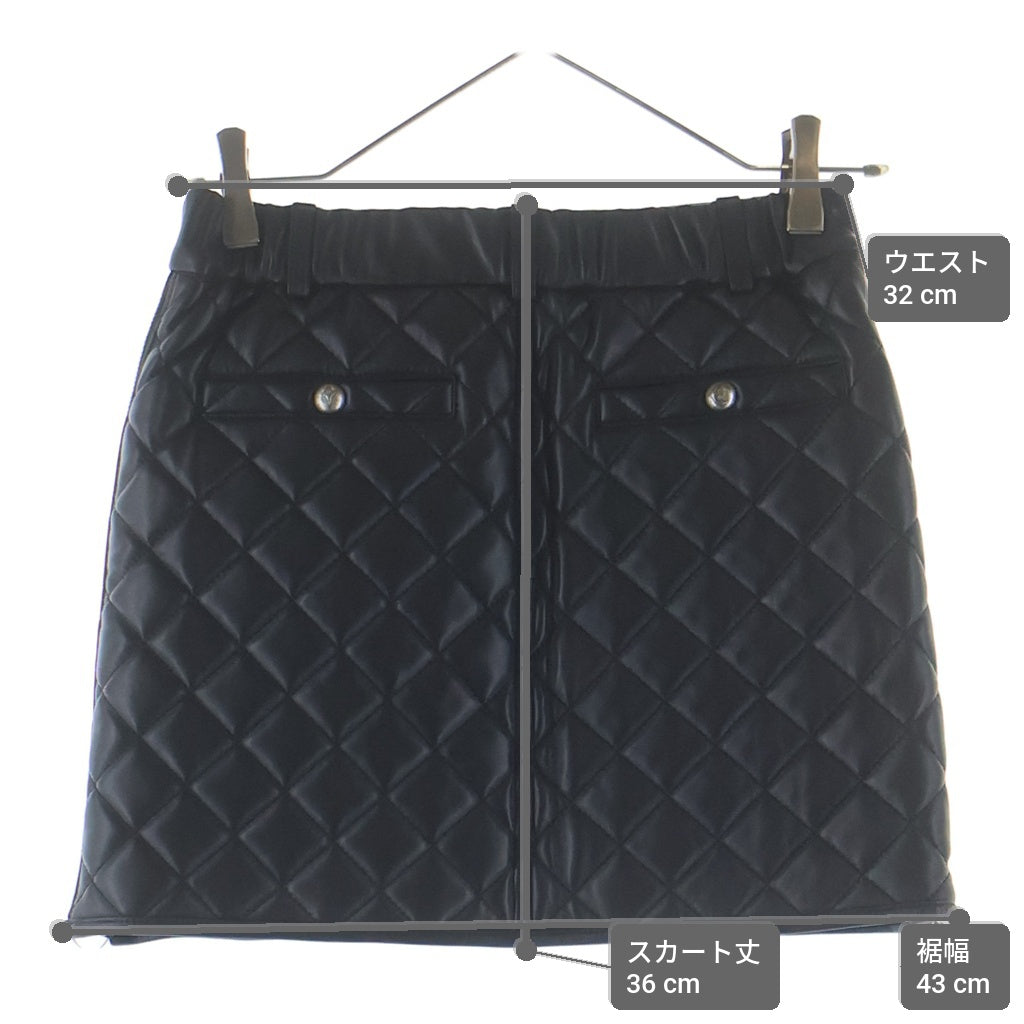 THUG CLUB(サグクラブ) Angels Quilted Short Skirt ショートスカート ブラック TC25SK2001 レディース