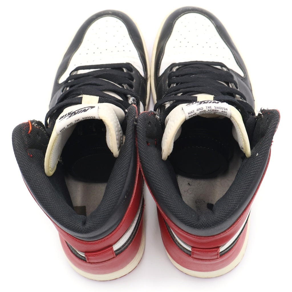 NIKE(ナイキ) 13年 AIR JORDAN1RETO HIGH OG エアジョーダン1 レトロ OG ハイカットスニーカー シューズ レッド 555088-184