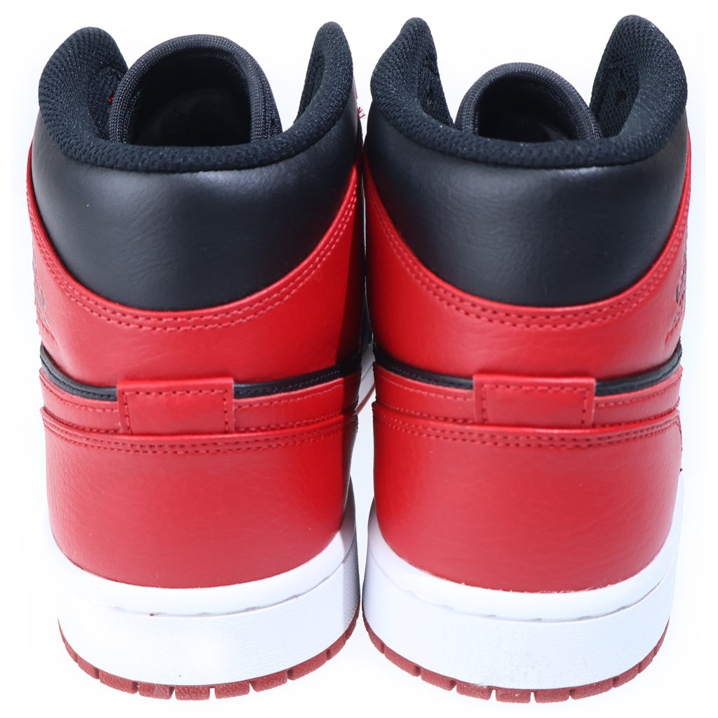 NIKE(ナイキ) AIR JORDAN 1 MID BRED 554724-074 エアージョーダン ブレッド ハイカットスニーカー シューズ ブラック/レッド US10/28cm