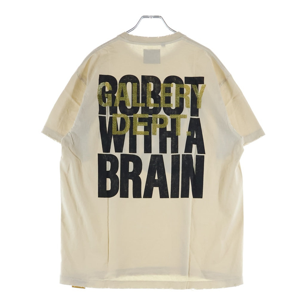 GALLERY DEPT.(ギャラリーデプト) 23SS Robot Brain Tee 文字グラフィックプリント半袖Tシャツ カットソー ホワイト