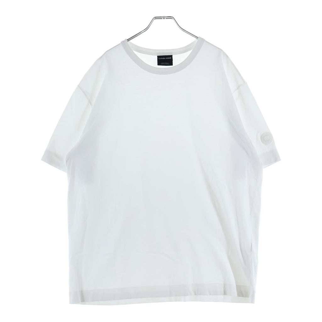 CANADA GOOSE(カナダグース) Gladstone Relaxed T-Shirt グラッドストーン コットンクルーネック半袖Tシャツ ホワイト 1401MW