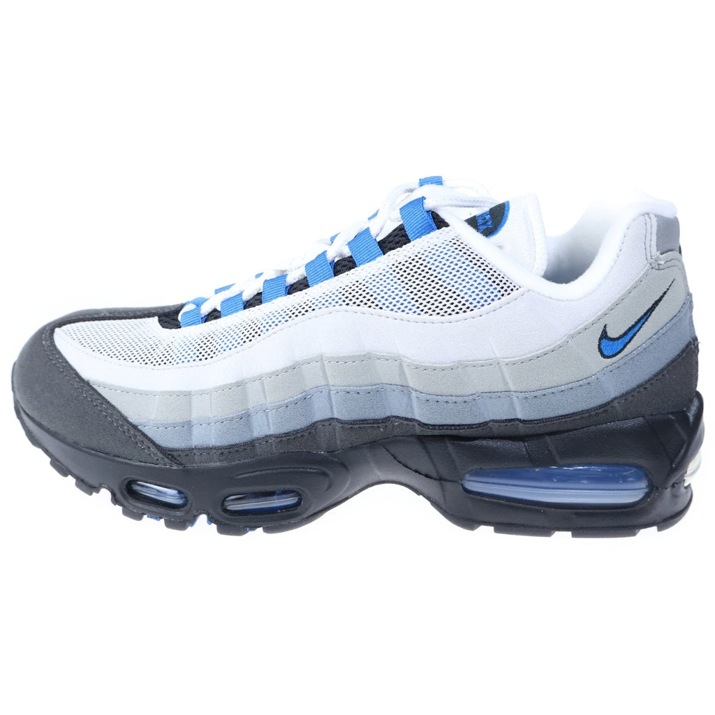 NIKE(ナイキ) AIR MAX 95 BIG BUBBLE WHITE/BLUE SPARK-NEUTRAL GREY エアマックス95 ビックバブル レザーローカットスニーカー ホワイト/ブルー US9/27cm IM7410-100
