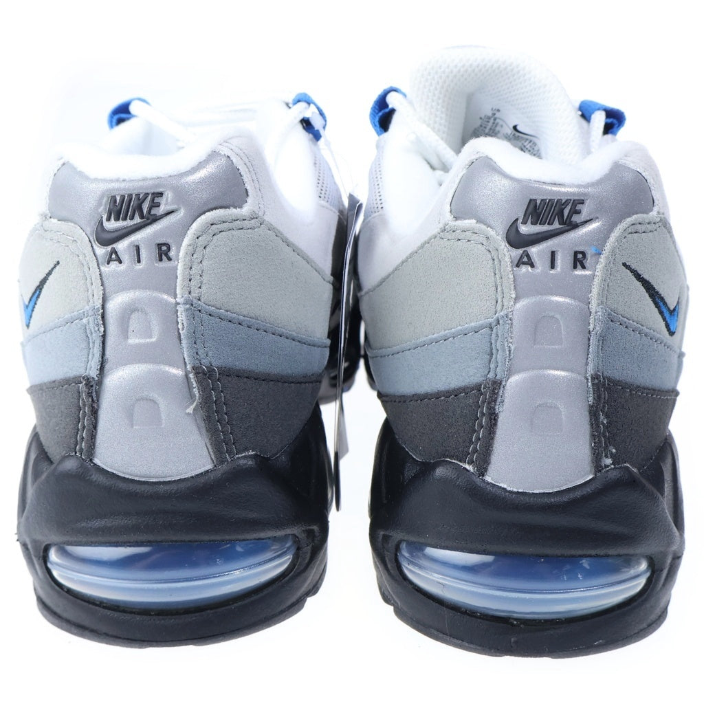 NIKE(ナイキ) AIR MAX 95 BIG BUBBLE WHITE/BLUE SPARK-NEUTRAL GREY エアマックス95 ビックバブル レザーローカットスニーカー ホワイト/ブルー US9/27cm IM7410-100