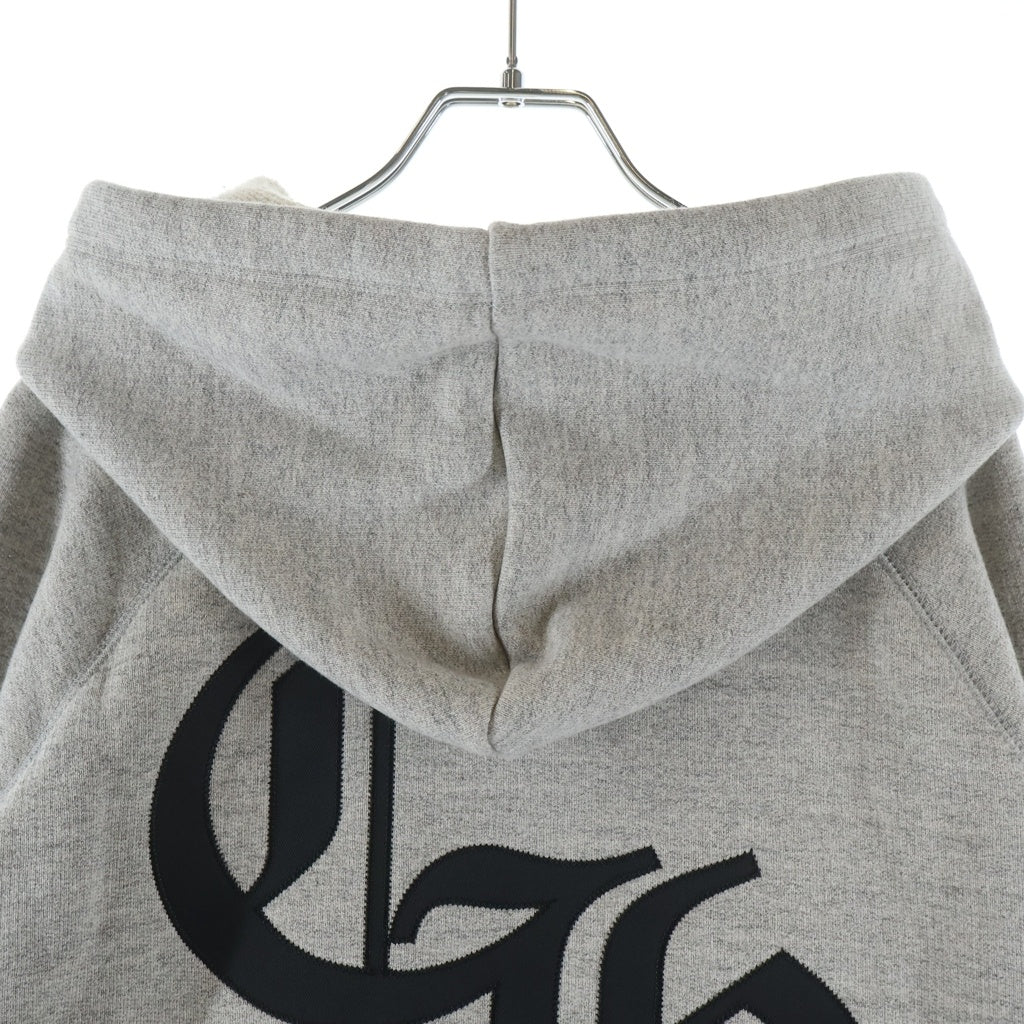 CHROME HEARTS(クロムハーツ) 7‐11 Y NOT Cemetery Cross Applique Embroidery Hoodie ワイノット セメタリークロス アップリケ刺繍 プルオーバーパーカー グレー