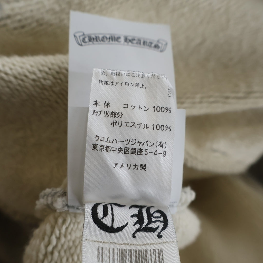 CHROME HEARTS(クロムハーツ) 7‐11 Y NOT Cemetery Cross Applique Embroidery Hoodie ワイノット セメタリークロス アップリケ刺繍 プルオーバーパーカー グレー