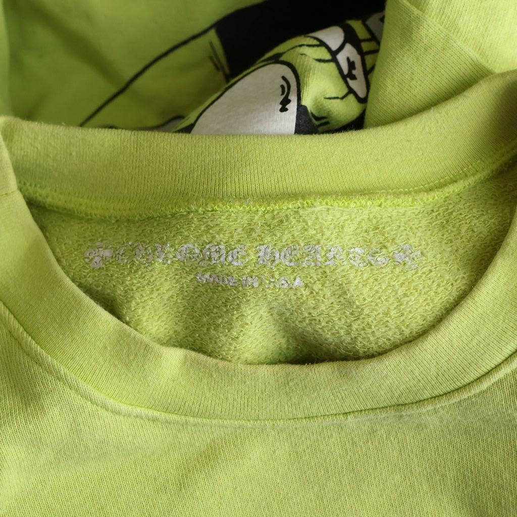 CHROME HEARTS(クロムハーツ) 22AW MATTY BOY PPO HRDWR GRN マッティボーイ プリント クルーネック 長袖Tシャツ イエロー