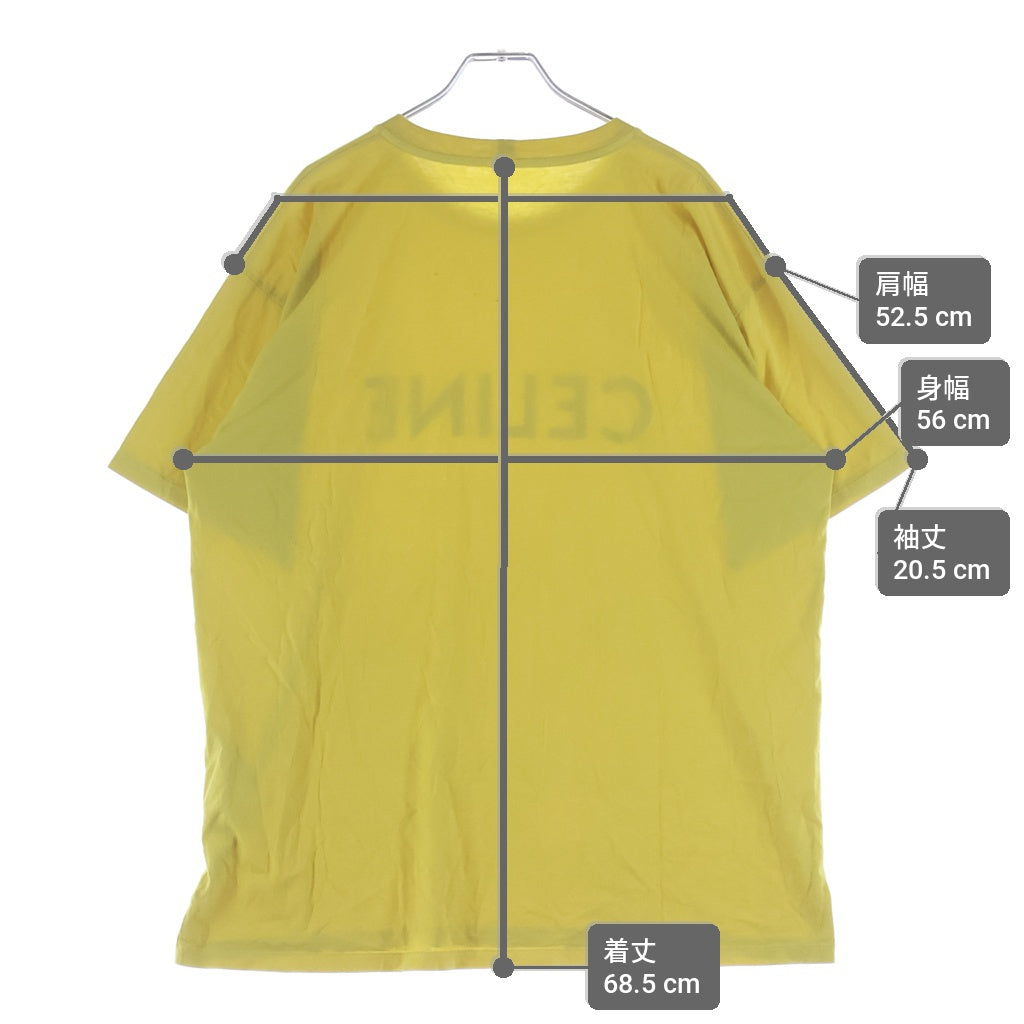 CELINE(セリーヌ) 21SS LOOSE COTTON LOGO TEE ルーズ コットン ロゴ 半袖Tシャツ イエロー 2X681501F