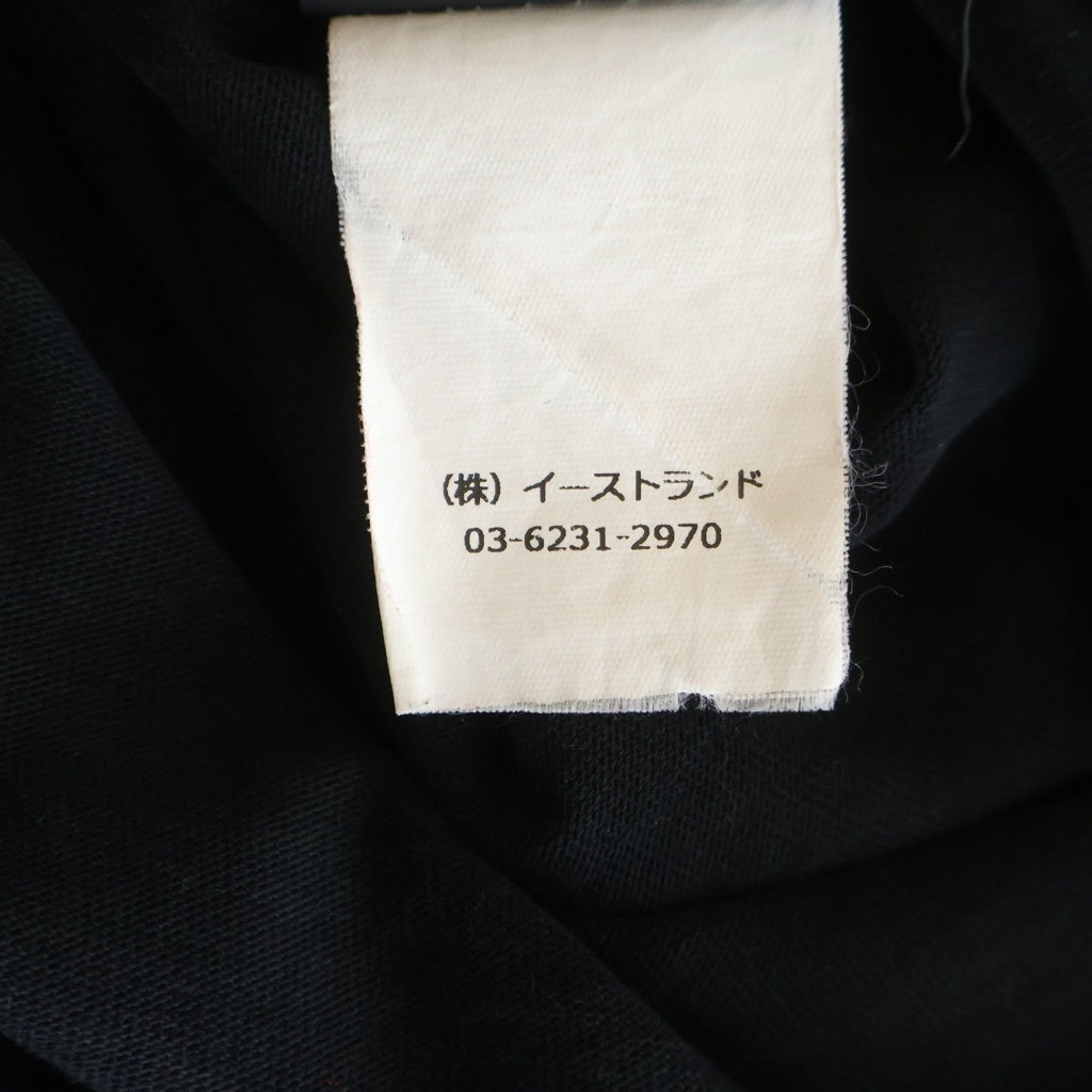 HERON PRESTON(ヘロンプレストン) 18SS ロゴ刺繍モックネック 長袖Tシャツ カットソー ブラック HMAB001S18600010