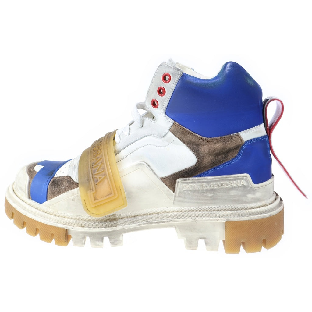 DOLCE & GABBANA(ドルチェアンドガッバーナ) Tracking High Sneaker トラッキング ハイカット スニーカー ホワイト/ブルー
