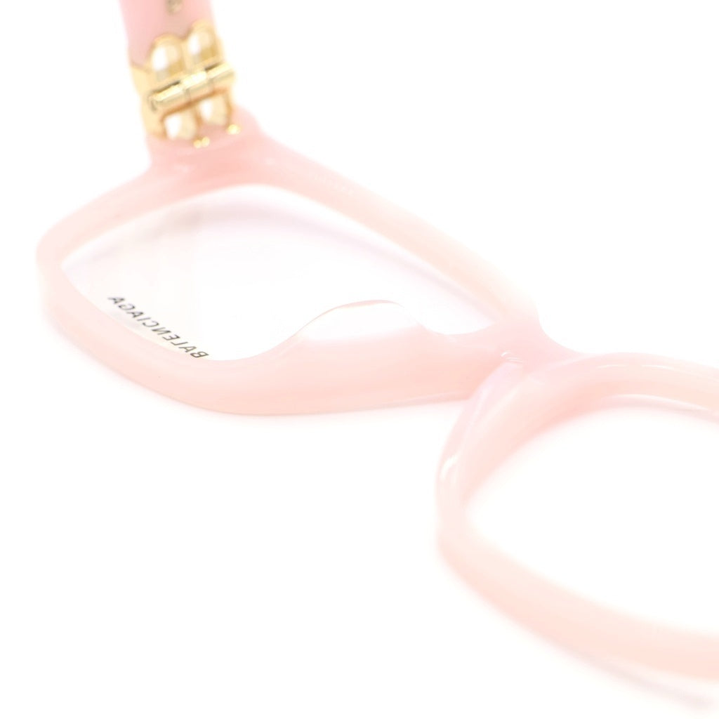 BALENCIAGA(バレンシアガ) スクエア サングラス サイドBBロゴ アイウェア 眼鏡 ピンク BB0104O