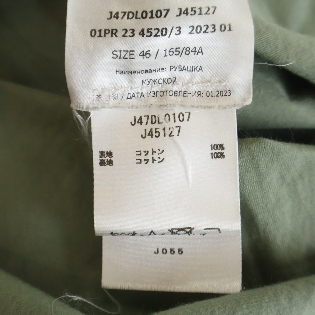 JIL SANDER +(ジルサンダープラス) 23SS ボタンアップ フーデットコットンジャケット カーキ J47DL0107