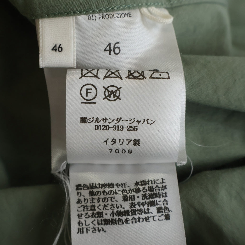 JIL SANDER +(ジルサンダープラス) 23SS ボタンアップ フーデットコットンジャケット カーキ J47DL0107