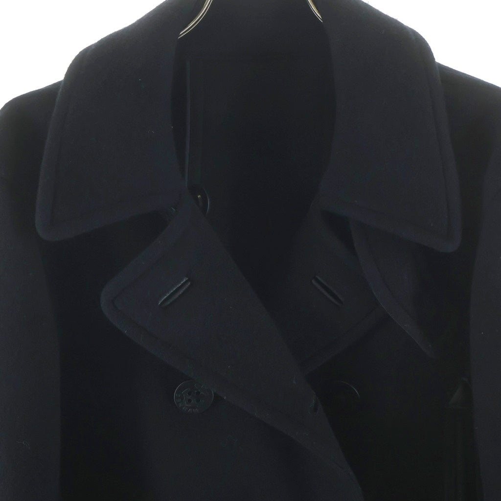 DENHAM(デンハム) ボタンアップ ダブルブレスト ウールピーコート ブラック