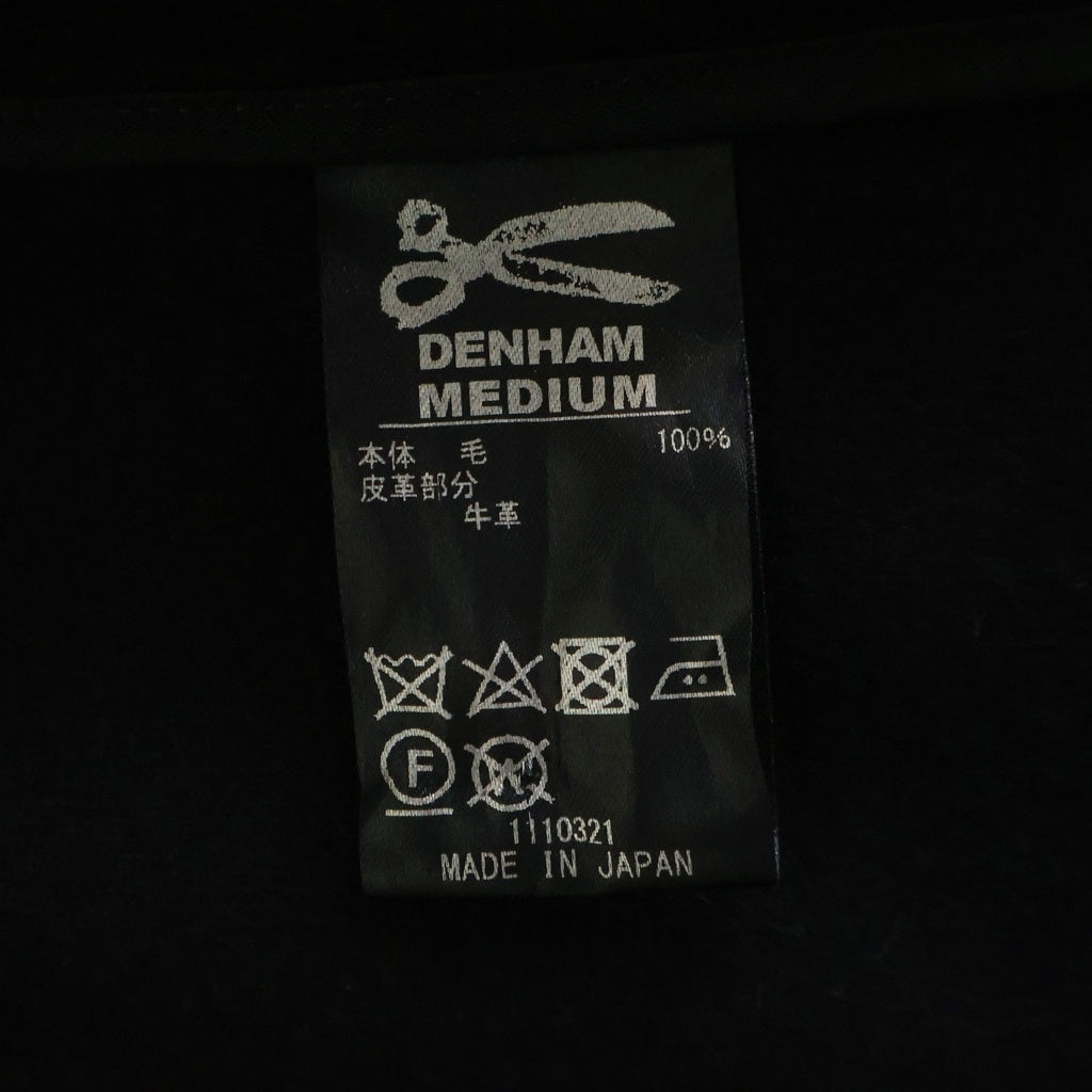 DENHAM(デンハム) ボタンアップ ダブルブレスト ウールピーコート ブラック
