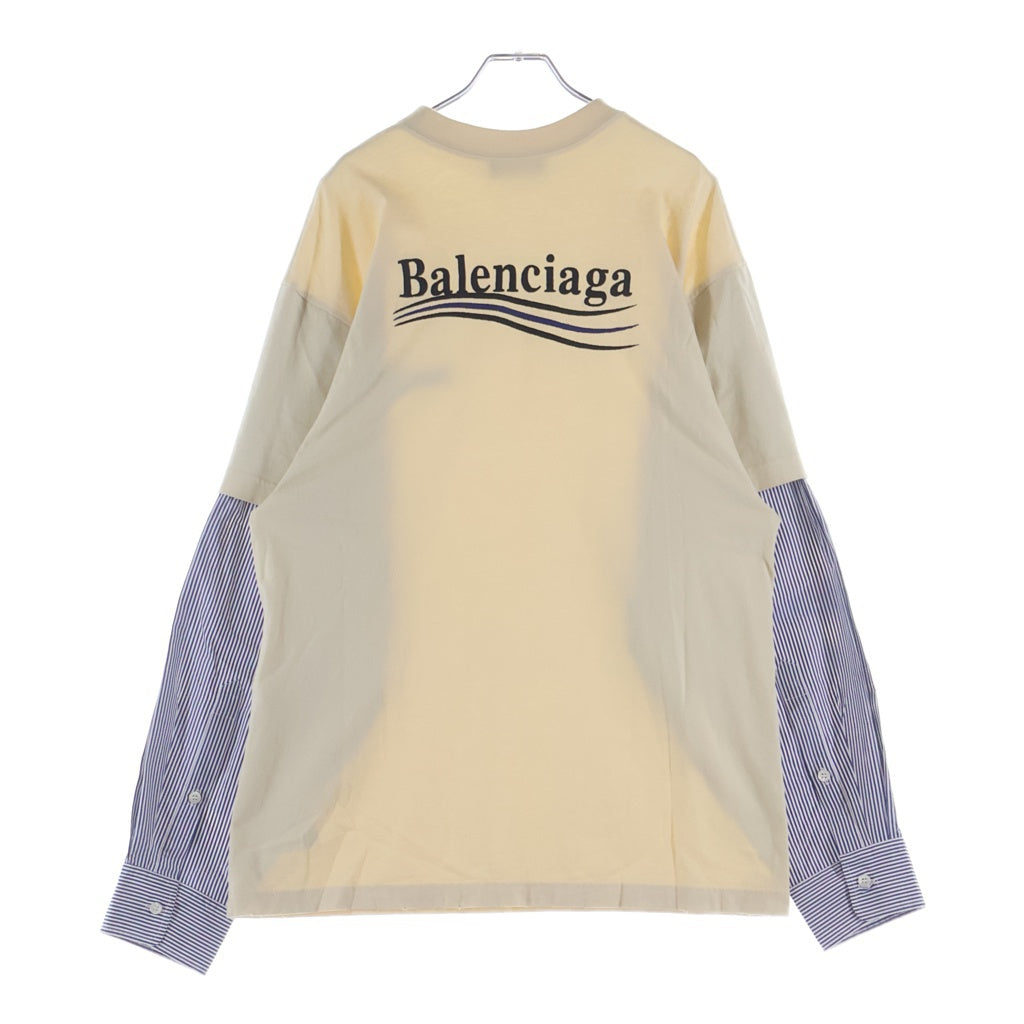 BALENCIAGA(バレンシアガ) ロゴ刺繍 クルーネックレイヤード 長袖 