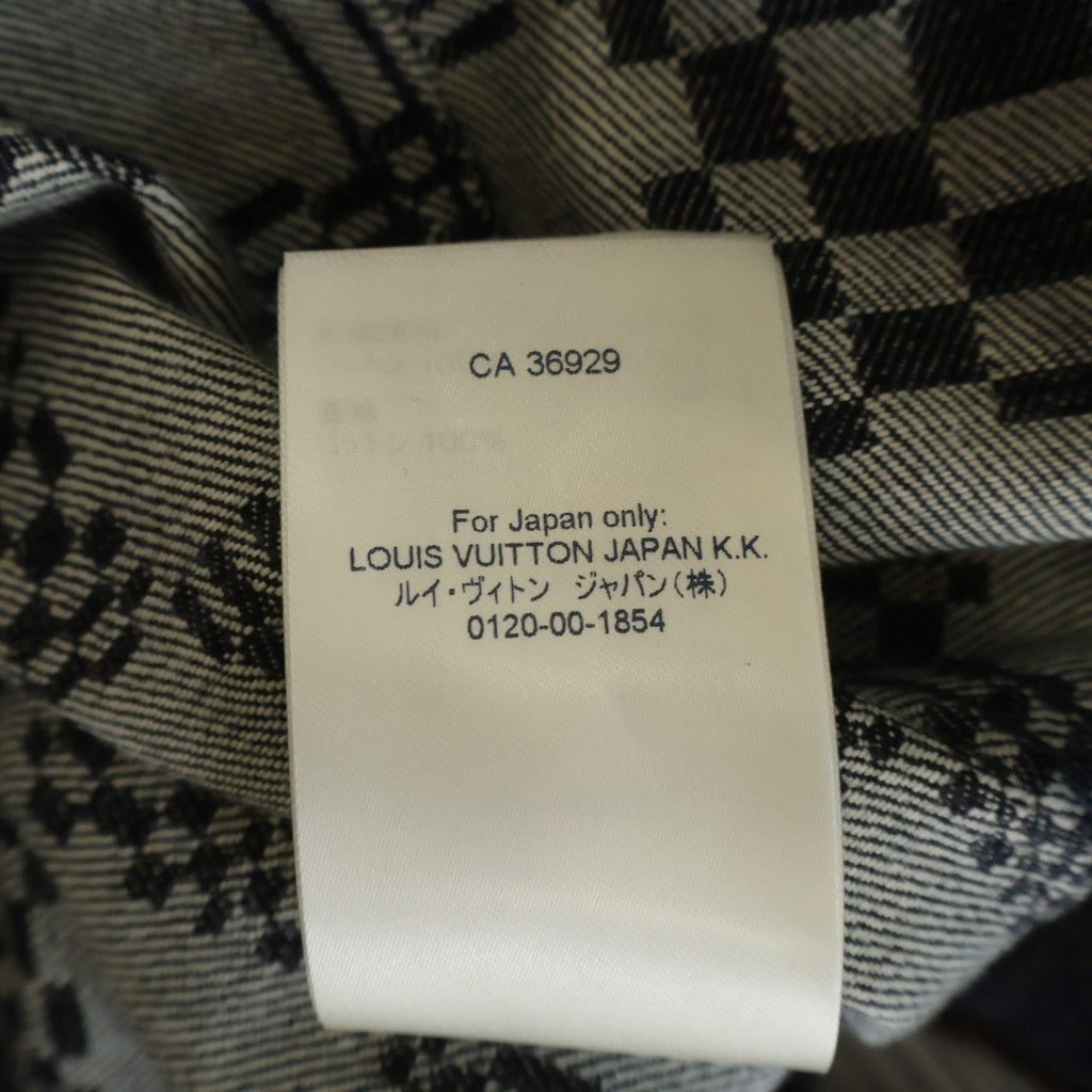 LOUIS VUITTON(ルイヴィトン) ボタンアップ ダミエデニムジャケット ブラック/グレー RM212Q EW2 HLA50W