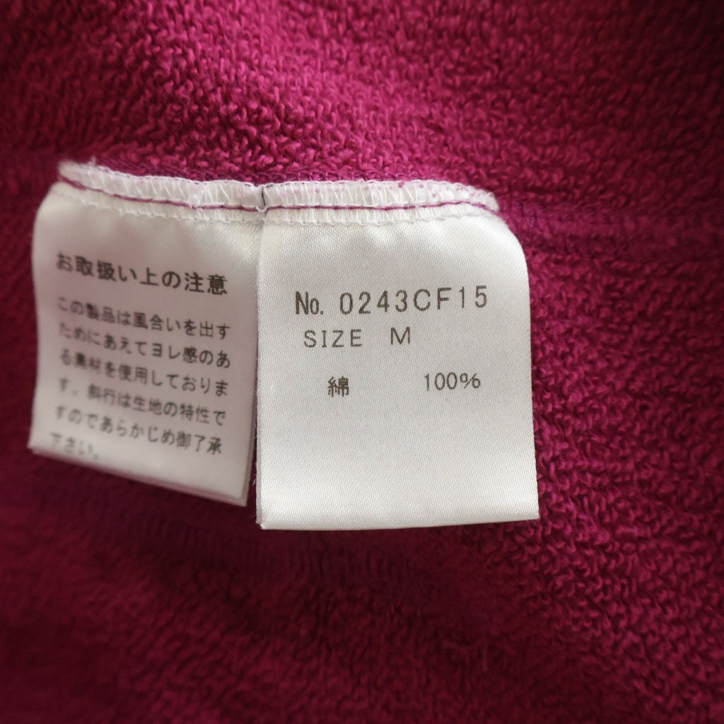 HYSTERIC GLAMOUR(ヒステリックグラマー) ウッドペッド フロントプリント プルオーバースウェットパーカー ピンク