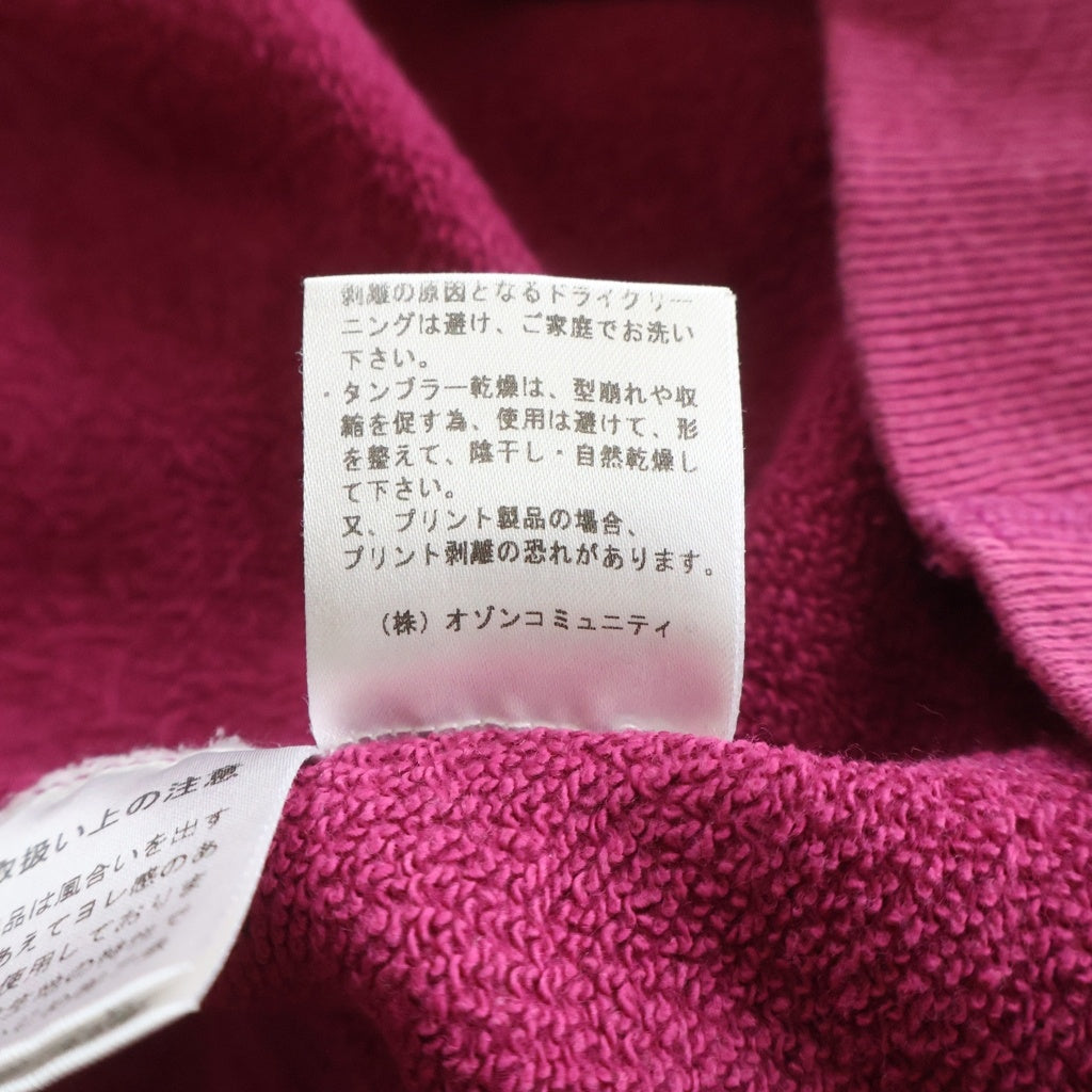 HYSTERIC GLAMOUR(ヒステリックグラマー) ウッドペッド フロントプリント プルオーバースウェットパーカー ピンク