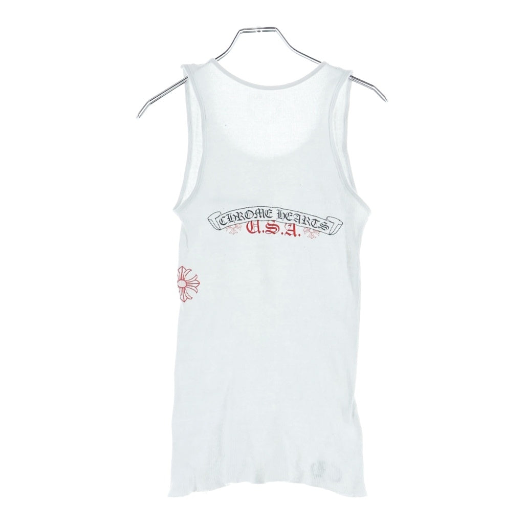 CHROME HEARTS(クロムハーツ) OLD SCRL LOGO TANK スクロール ロゴ タンクトップ ノースリーブ ホワイト