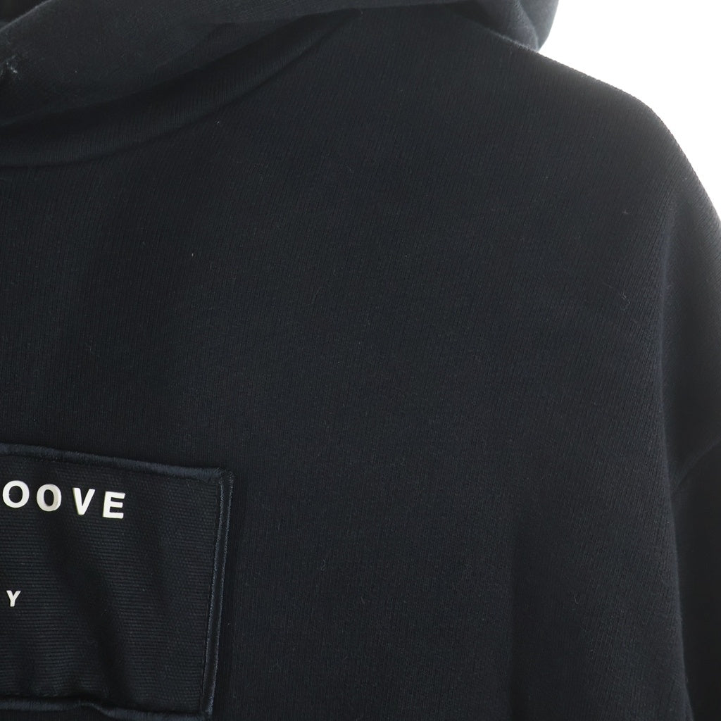 DOLCE & GABBANA(ドルチェアンドガッバーナ) FOLLOW Y OUR GROOVE ロゴパッチ プルオーバーパーカー パッチワークパーカー ブラック J9021Z G7YJV