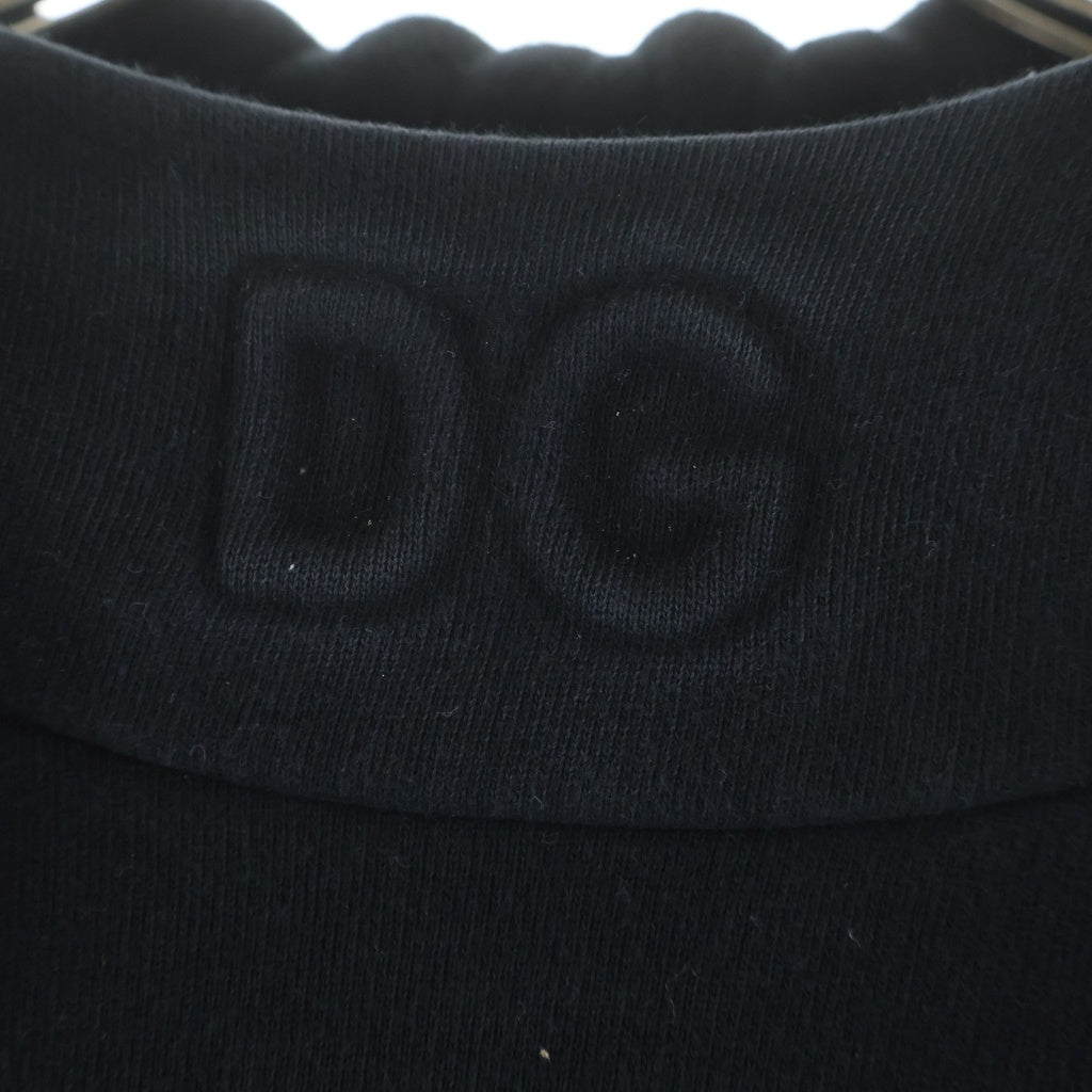 DOLCE & GABBANA(ドルチェアンドガッバーナ) フロントグラフィックプルオーバーパーカー ブラック G9VC9Z FU77G