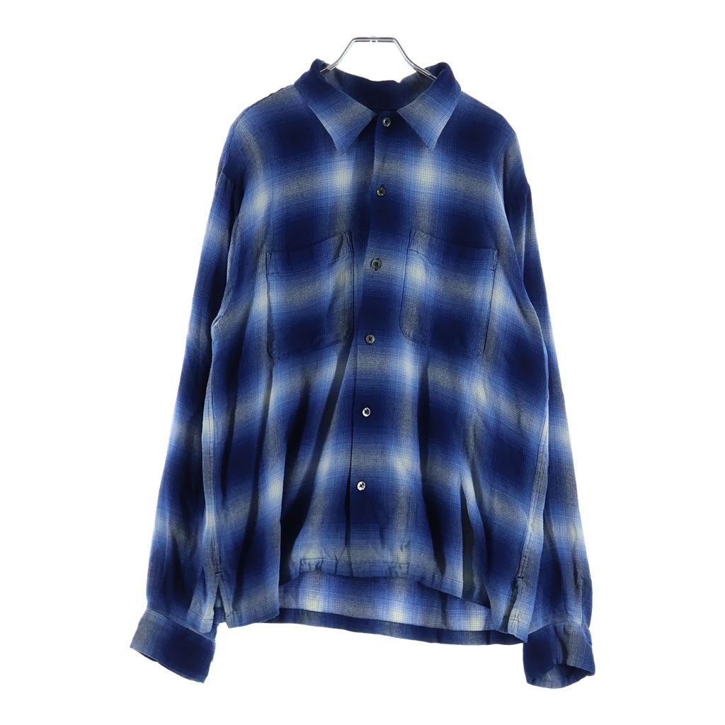MINEDENIM マインデニム オンブレチェックシャツ オープンカラー MINEDENIM(マインデニム) 26SS Ombre Open Collar Shirt オンブレ