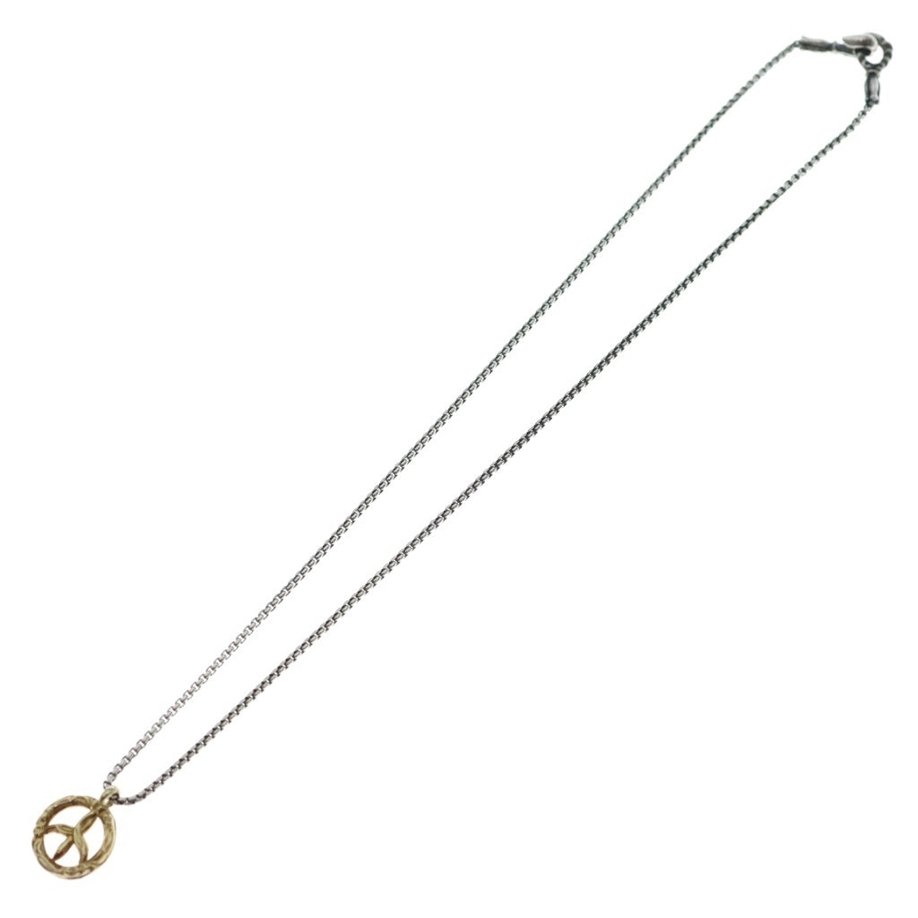 LONE ONES(ロンワンズ) カスタム メイティングフライト フックボックスチェーン 17inch 18K ピースサイ スモール ペンダントトップ シルバー/ゴールド MFNH-0002S MFP-0082S-18K